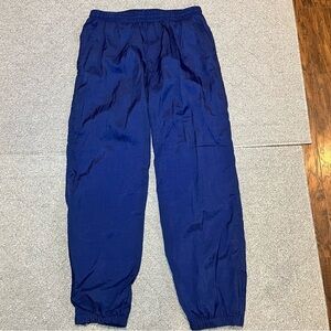 Vintage Christian Dior Monsieur Lined Windbreaker Pants Mens XL Blue Zip Cuffs